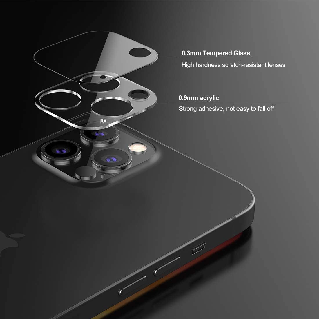 Camera Protective Lens Cell Phone Tempered Glass Screen Protector Transparent Full Cover