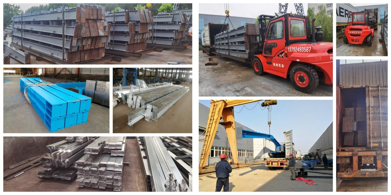 Portal Frame Prefab Pre Assembled Steel Workshop Building Storage Garage Hot Rolled Section Construction
