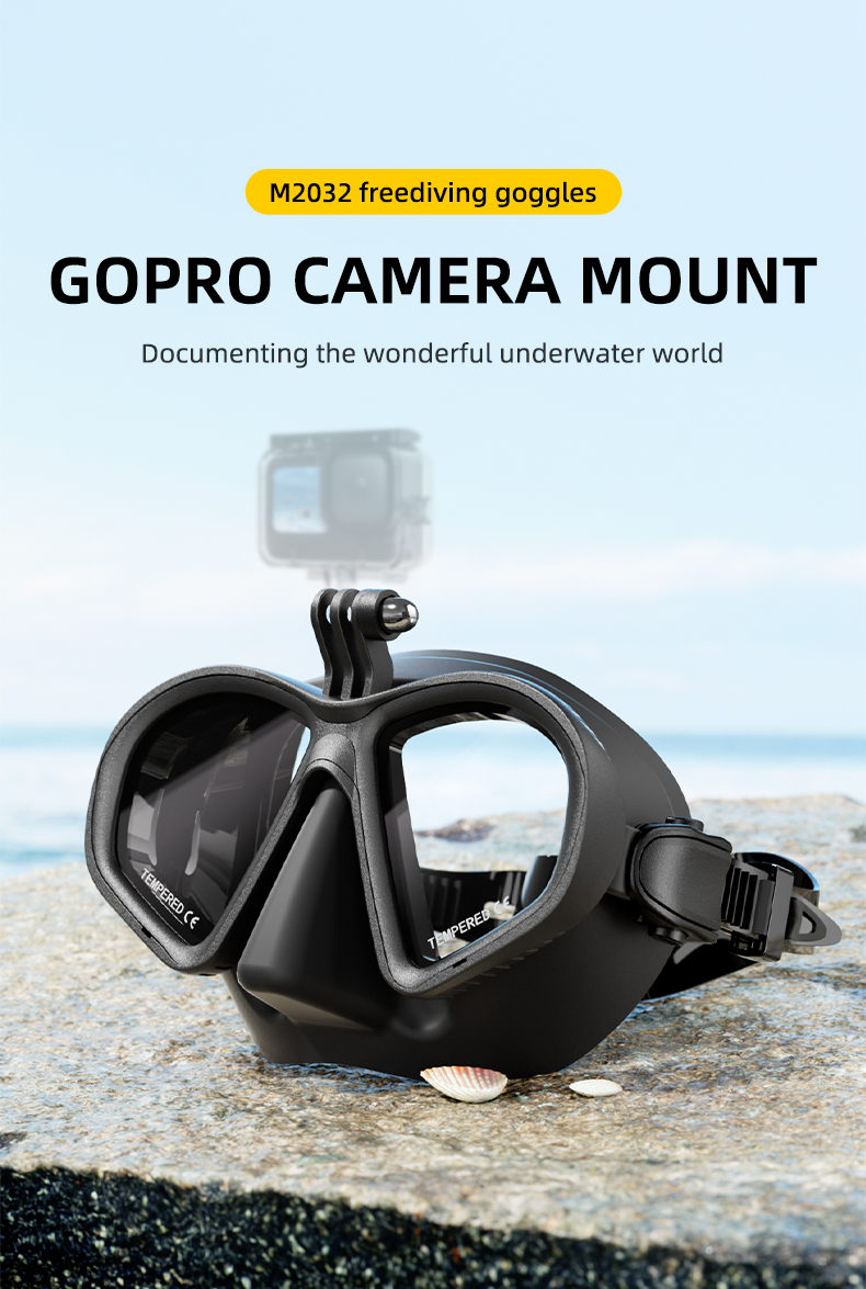 PC Frame Camera Mount Optical Scuba Mask For Underwater Diving