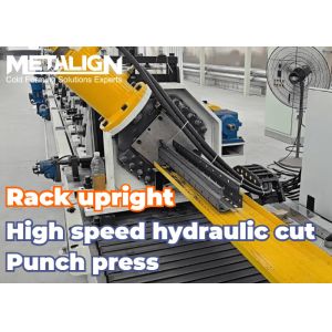  Pre Punching Automated Rack Roll Forming Machine Line For Adjustable Width Heavy Uprights Manufactures