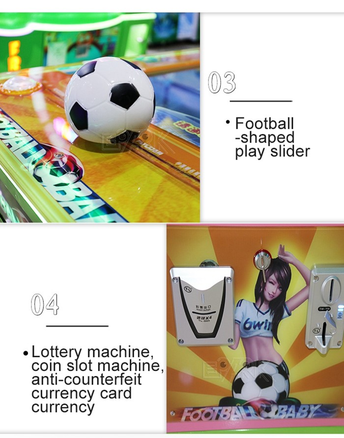 150W Ticket Redemption Game Machine Coin Operated Football Baby Game Machine