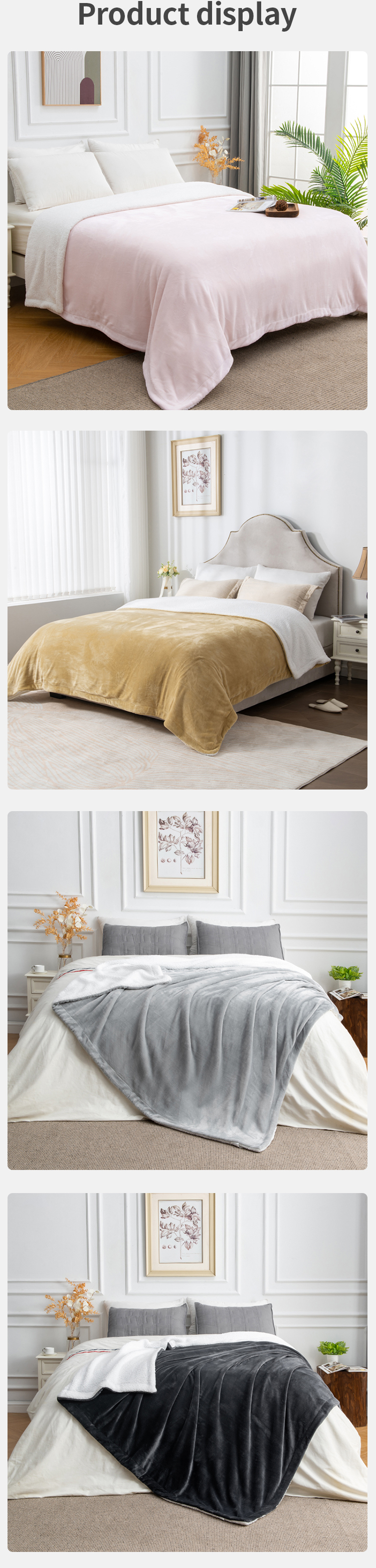 Lightweight Navy Flannel Fleece Bed Spread Blanket Cozy Plush Microfiber Comforter Set