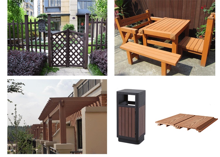 Wood-Plastic Composite Flooring for UV Proof Water Proof Decking Boards in Silver Grey