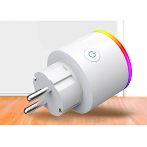 Round Shape Wifi Smart Plug Outlet EU Mini Wifi Socket With Energy Monitoring