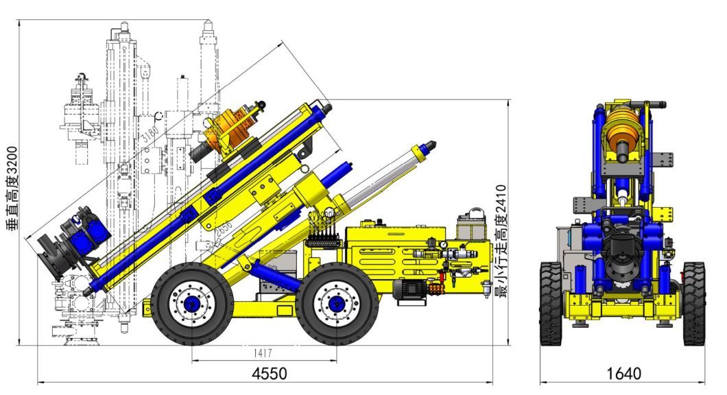 Down The Hole DTH Drilling Rigs Down Hole Drilling Machine Downward Drill