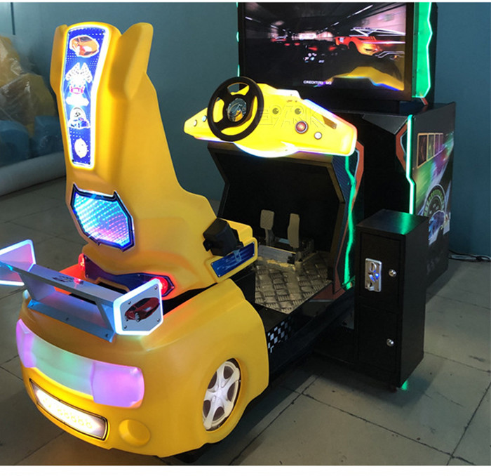 Coin Operated Racing Car Arcade Machine Driving Simulator For Amusement Park