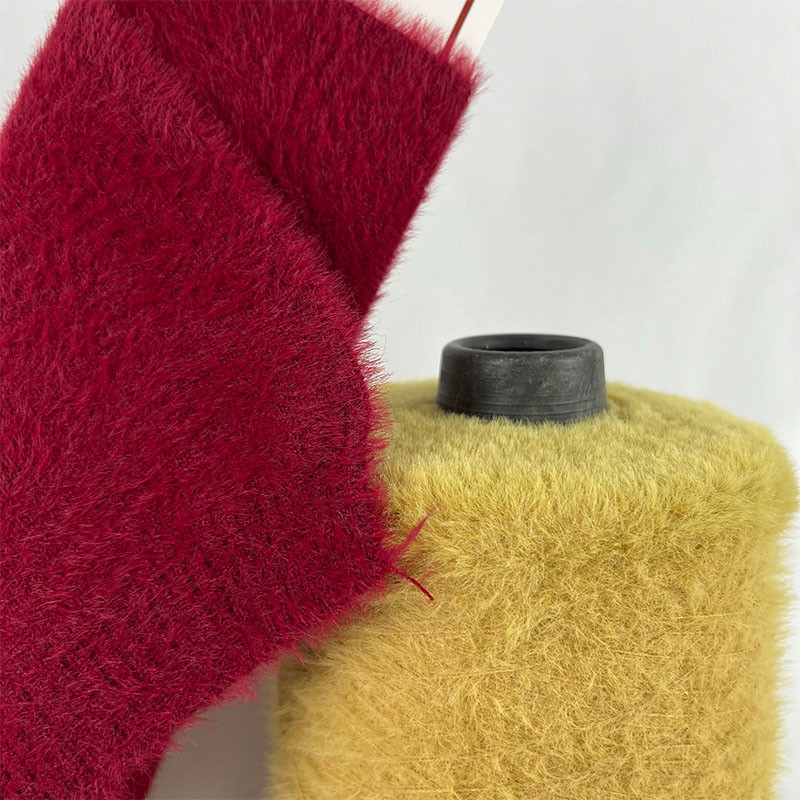100% Polyester Imitated Fur Yarn For Making Warn And Soft Sweaters