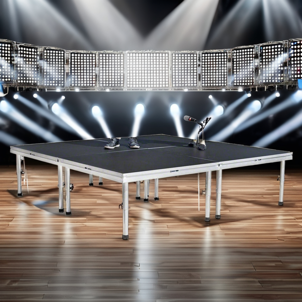 Square Aluminium Stage Deck Black Waterproof Modular Stage Platform