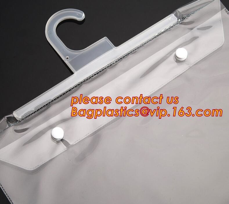 hanger bag with zip lock on the top,Frosted Zip lockk bag EVA PVC hanger bag for clothes, EVA frost drawstring bag, Froste