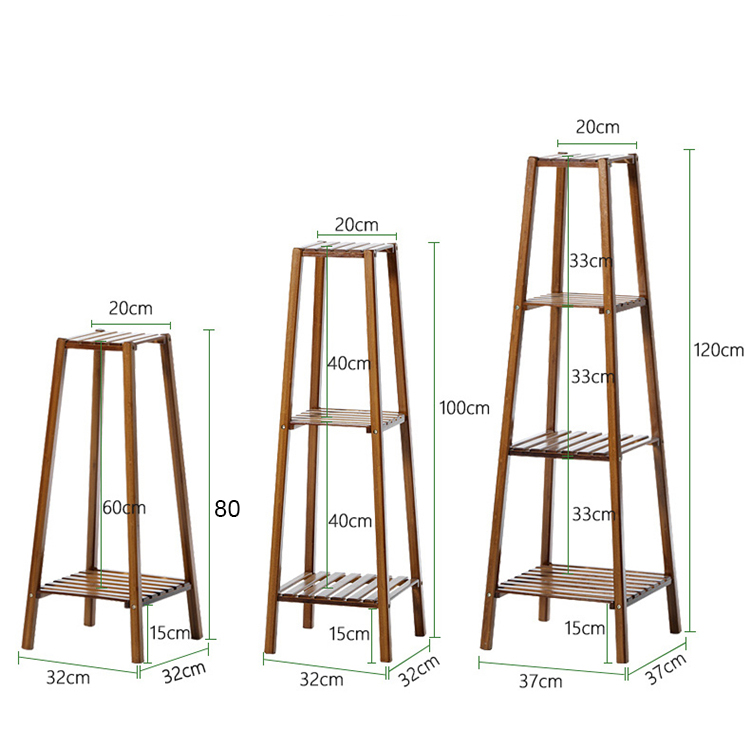 Natural Multi-layer Flower Stand for Balcony Living Room Home Decoration Potted Plant