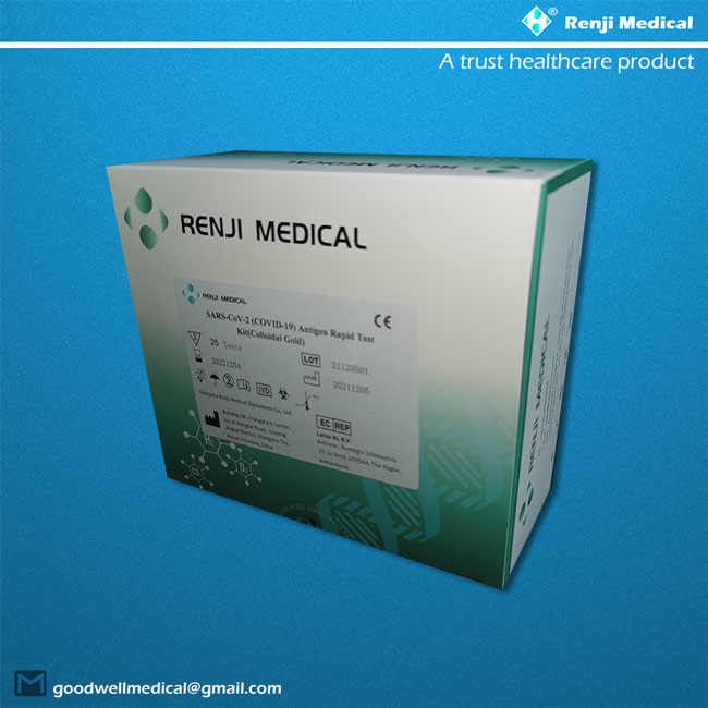 Colloidal Gold Antigen Rapid Testing Kit , Nasal Swab Sars-Cov-2 Ag Test Kit