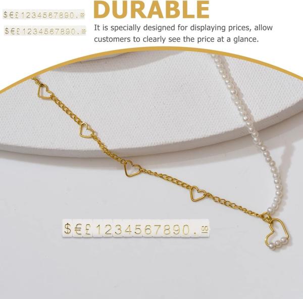 Metal Tag Assembly Blocks for Dollar Numeral Cubes Rings Stick Combined Number