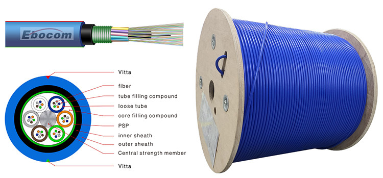 MGTSV Flame Retardant Mining Cable G652D 12 24 36 48 96 144 core Outdoor Armoured Communication