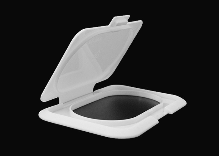 Shiny Anti Dust Injection Molding 98mm Plastic Flip Top Lid