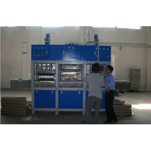 Sugarcane Use Paper Pulp Moulding Machine , Plate Thermoforming Machine 30kw