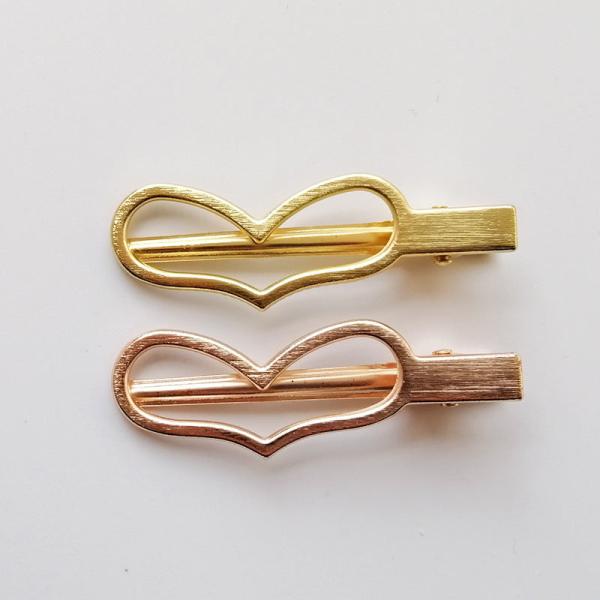 Large Metal Decorative Duckbill Custom Hair Clips Fashion Golden 7x2.3cm