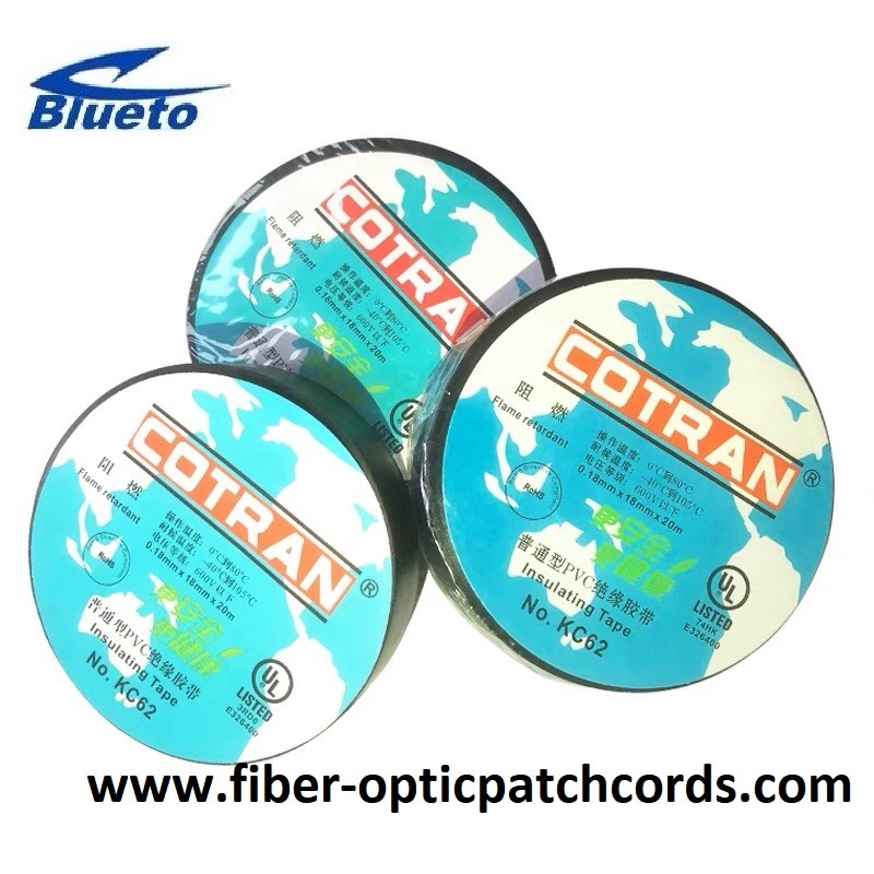 Cotran KC62 PVC Electrical Insulation Tape Flame Retardant Black 600V 80 Degree