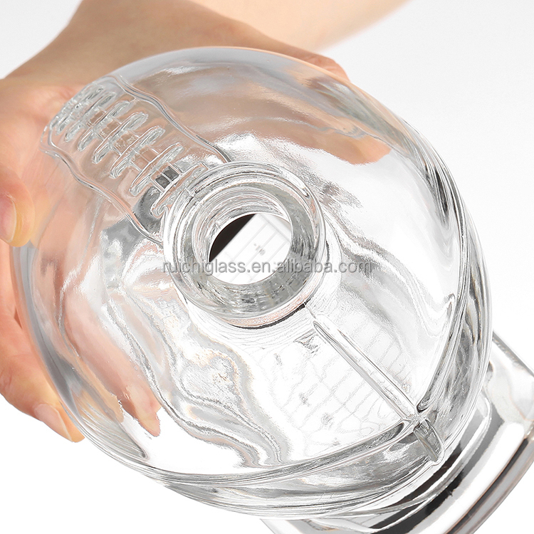 Customized Transparent Fashion Shape of Brandy Whiskey Glass Bottle for Party Customized