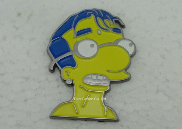 Brass Die Stuck Animal Pins , Zinc Alloy Promotional School Pin , Memorial Metal