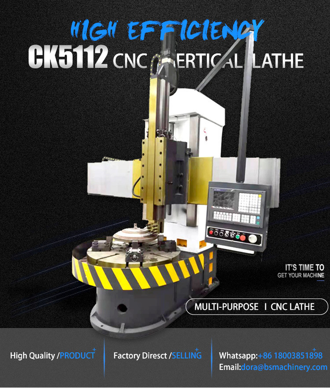 CK5112 Vertical CNC Turning Milling Lathe Machine Single Column Vertical Lathe