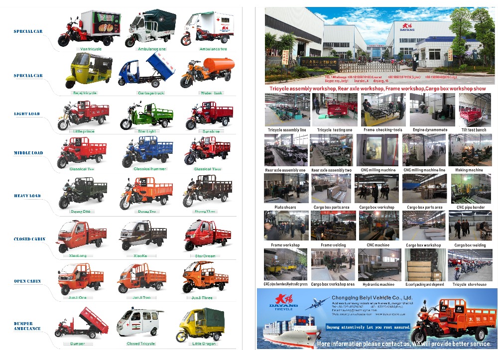Type Heavy Tuck Passenger Tricycle in Peru Fuel Capacity 9L Max Load Capacity 3 Passengers