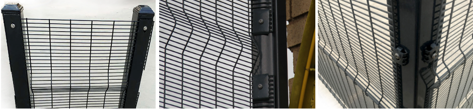 1.8*2.4m High Security Anti-climb 358 Fence Powder Coated Clear Vu Fence