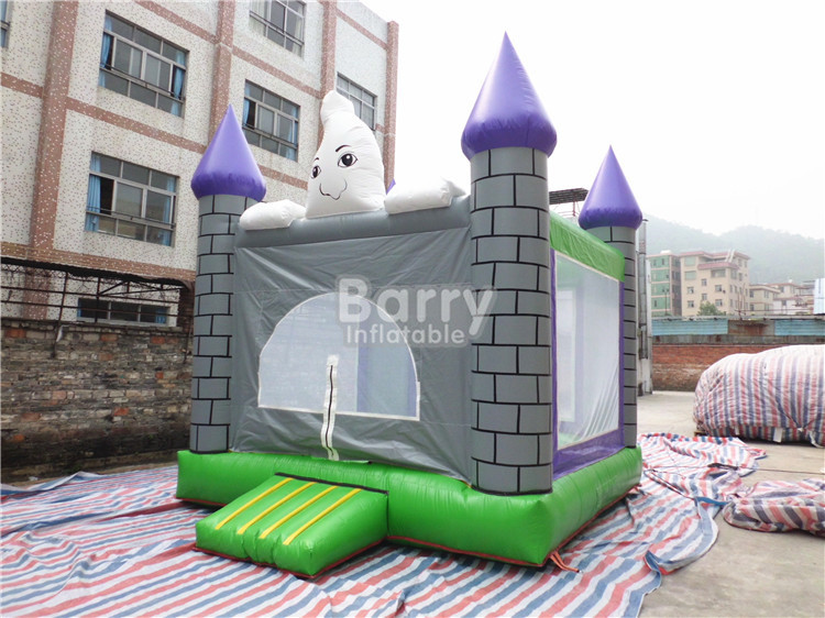 Flame Resistant 0.55mm PVC Halloween Inflatable Jumping Castles For Festival