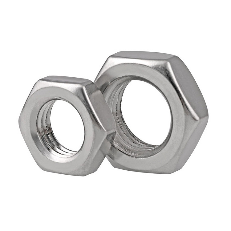 Stainless Steel Hex Head Bolts DIN934 With Metric Coarse And Fine Pitch Thread Hexagon Nuts
