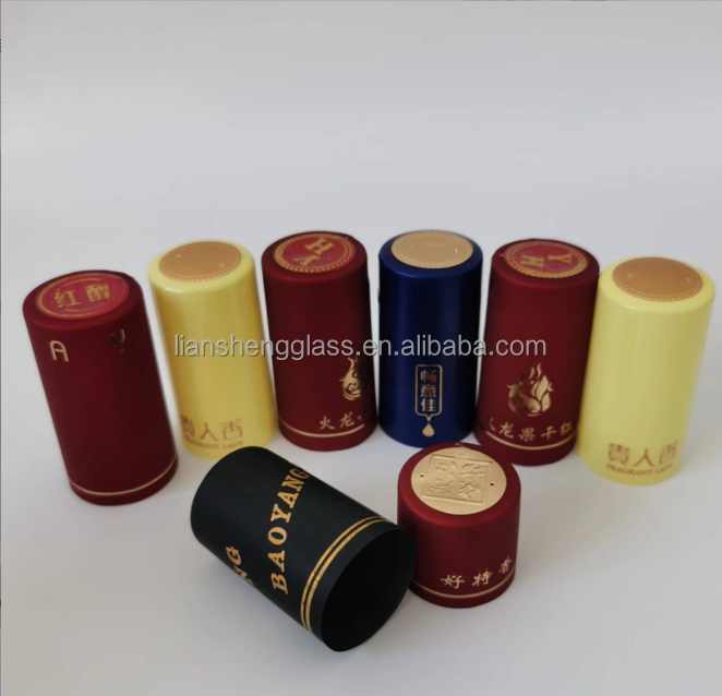 Customized Wine Glass Bottle Clear Aluminum Plastic Lid with Sealed Wine Capsule