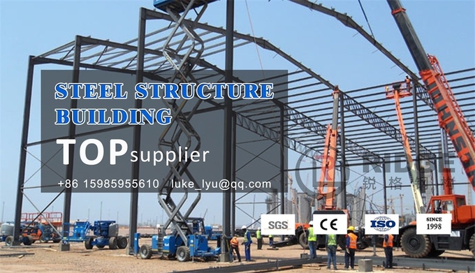 Galvanized Steel Frame Building Workshop , Commercial Metal Storage Buildings