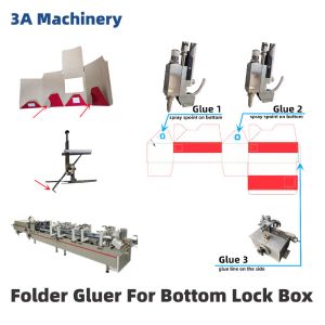 Easy to Operate CQT-900 Folding Boxes Machine Crash Lock Bottom Folder Gluer