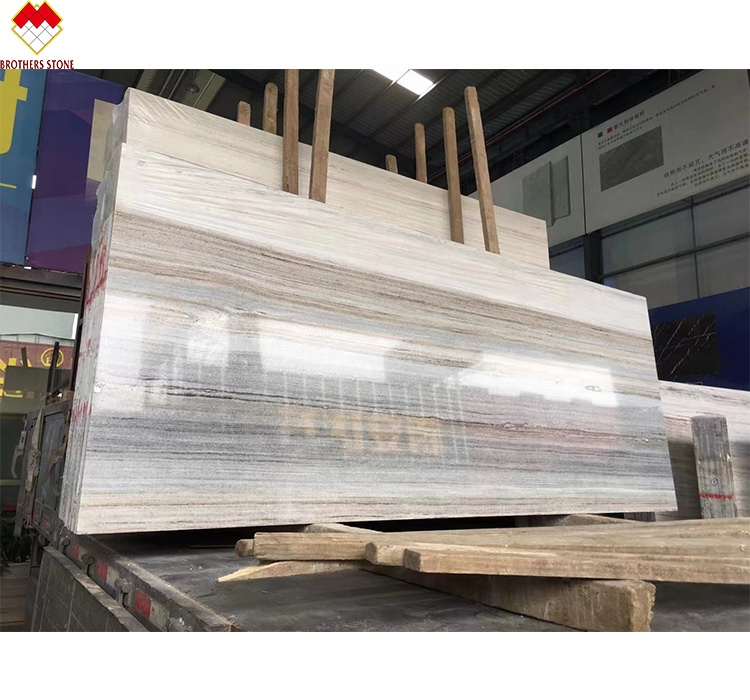 Wooden Veins White Marble Staircase LED Customized Size Step Tiles for Straight Stair