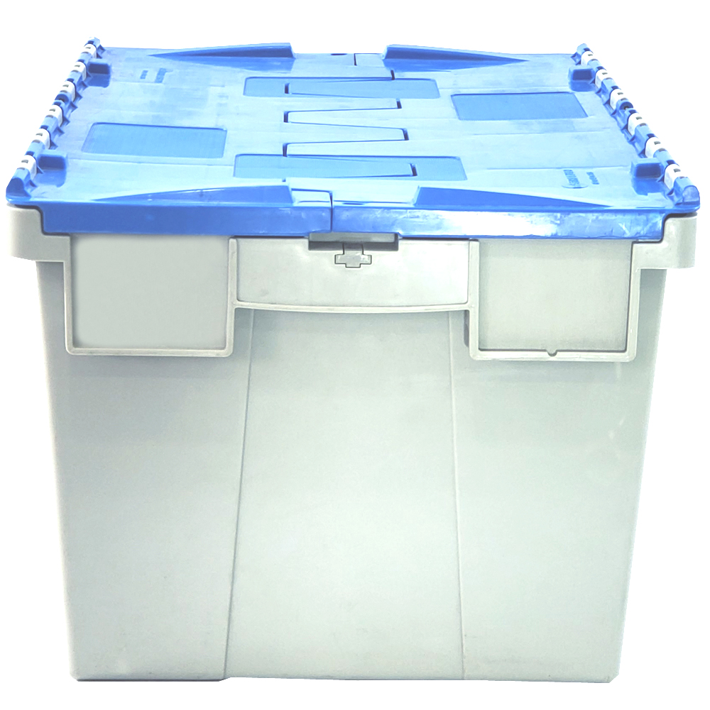 600*400*315mm FIRST Reusable Moving Boxes Plastic Crate with Lid Nestable Storage Tote