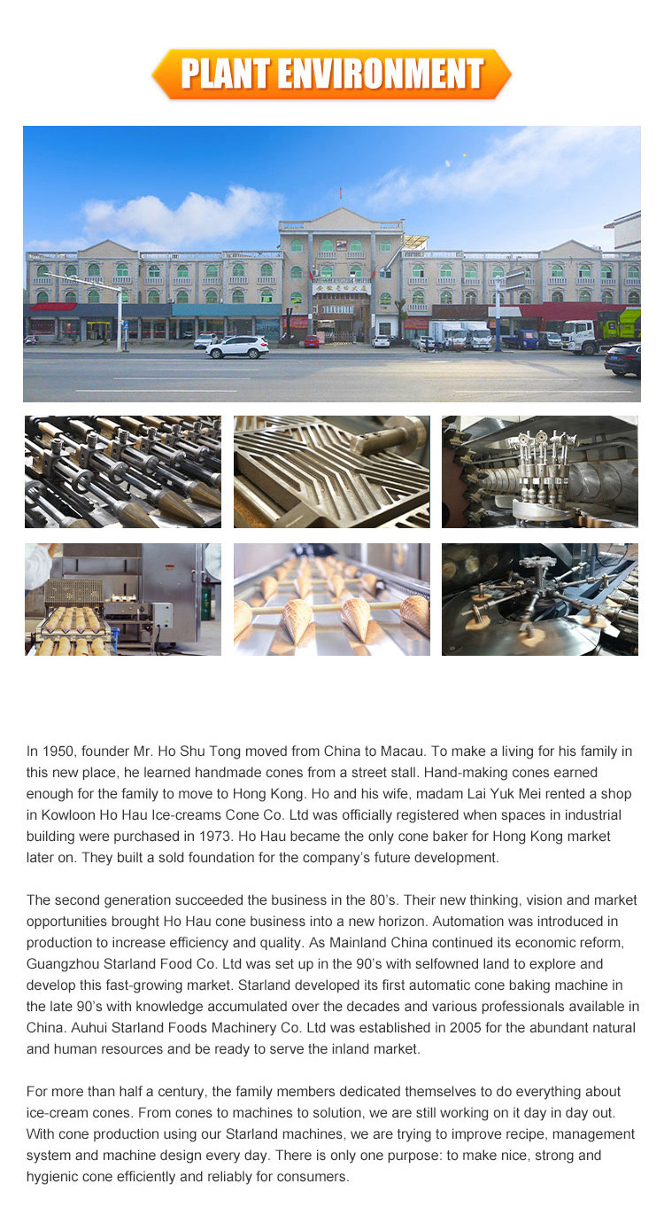 PLC Control System Wafer Cone Production Line With Customized After Service Video Technical Support