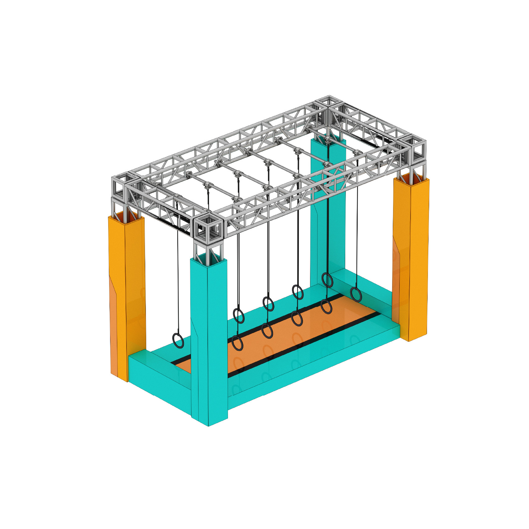 Custom Ninja Course Playground Equipment indoor playground obstacle course