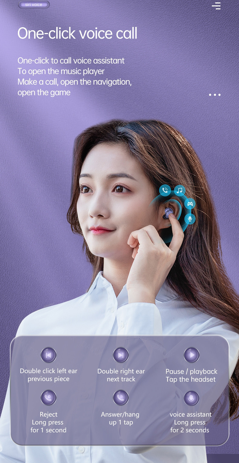 AVRCP Noise Canceling Earphone HiFi Sound IPX7 With DSP Technology