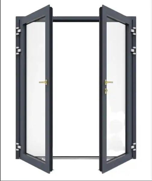 Minimalist Design Waterproof Aluminum Alloy Casement Doors For Swing Opening