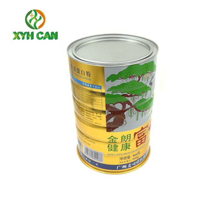Food Tin Can Recyclable Milk Packaging with Round Shape RLT Lids