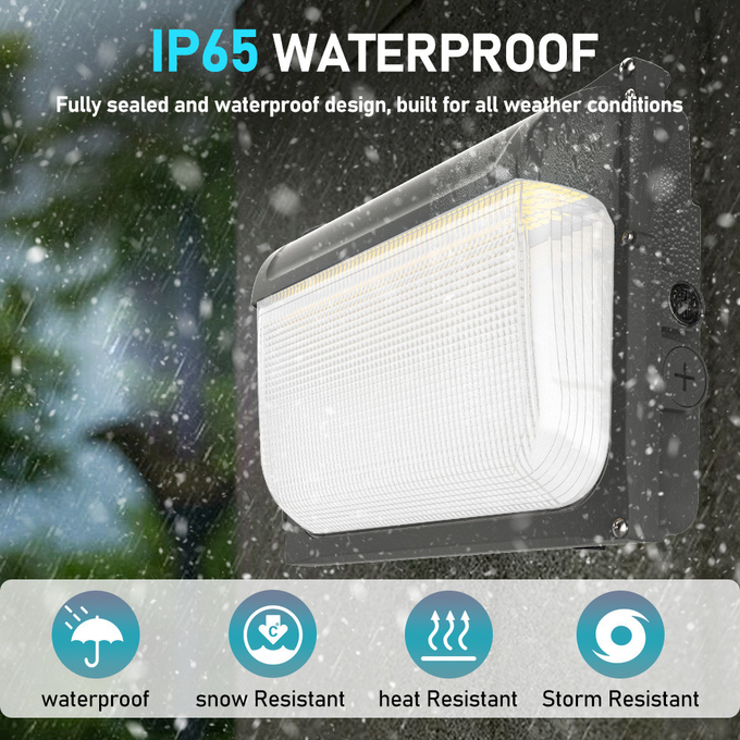 OEM Slim LED Wall Pack Light 30W 40W 60W 80W 120W 3CCT Adjustable IP65 Waterproof For Loading Docks
