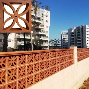 Garden Wall Bricks Red Hollow Blocks Decorative Perforated Bricks For Fences