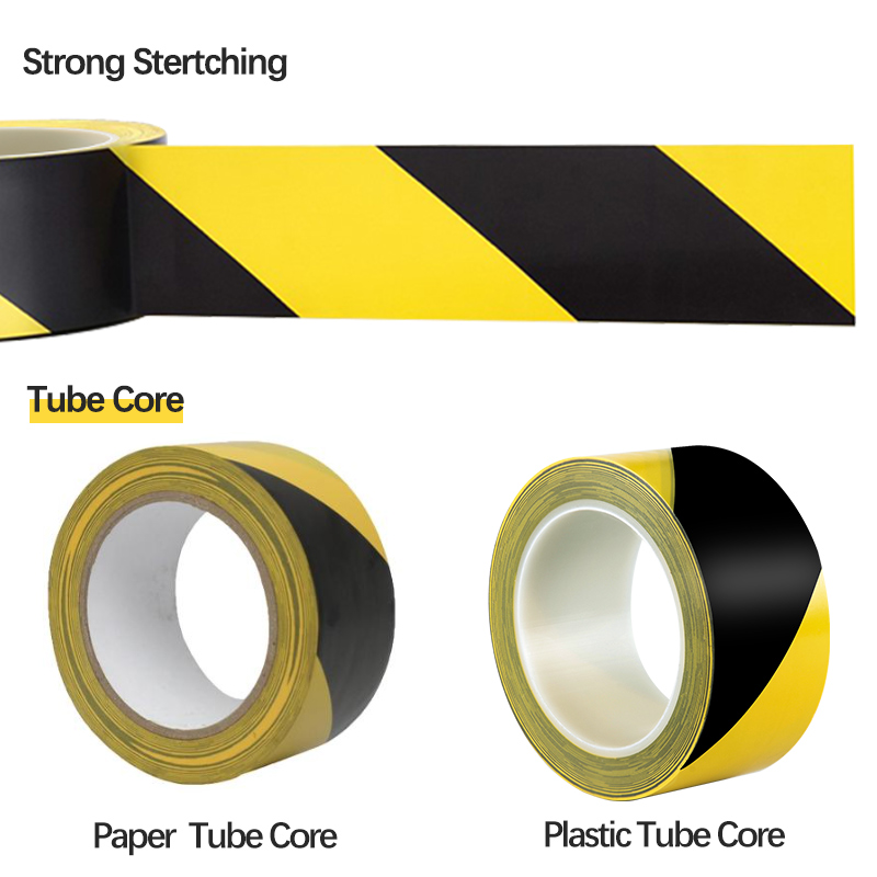 PVC Warning Danger Tape Yellow Adhesive Barricade Caution PVC Tape Roll