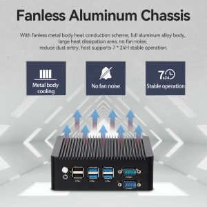 Intel N5100 DDR4 16G Industrial Mini PC Linux Dual LAN 4COM For KIOSK Digital