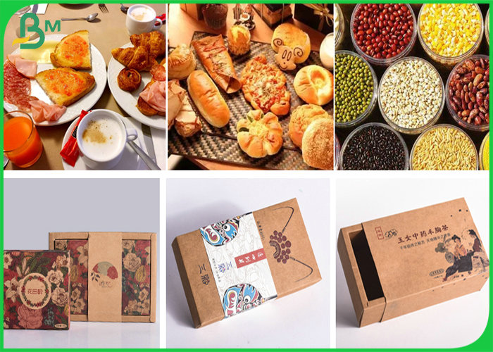 Virgin Pulp Food Box Board One sided C1S White Clay Kraft Liner Board 250G 300G 