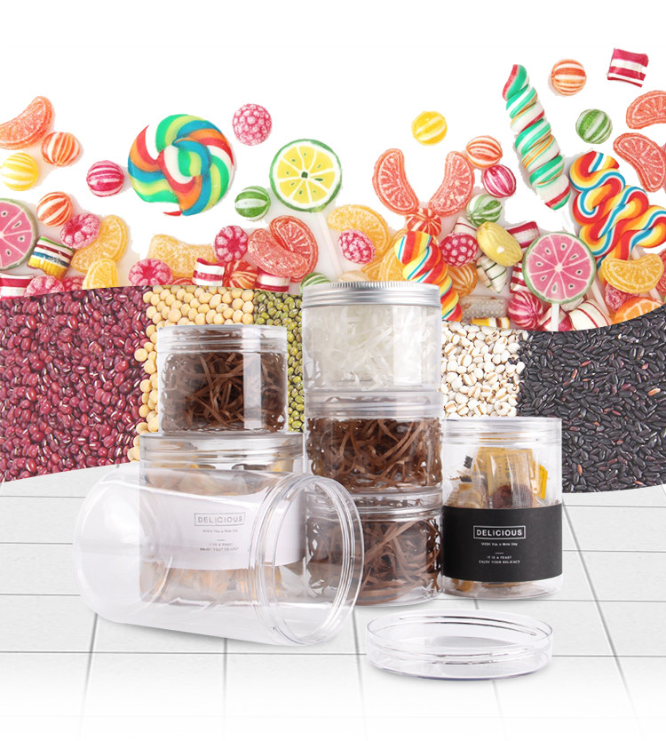 Custom Small Plastic Food Storage Candy Cookie Jar 420ml 500ml 600ml