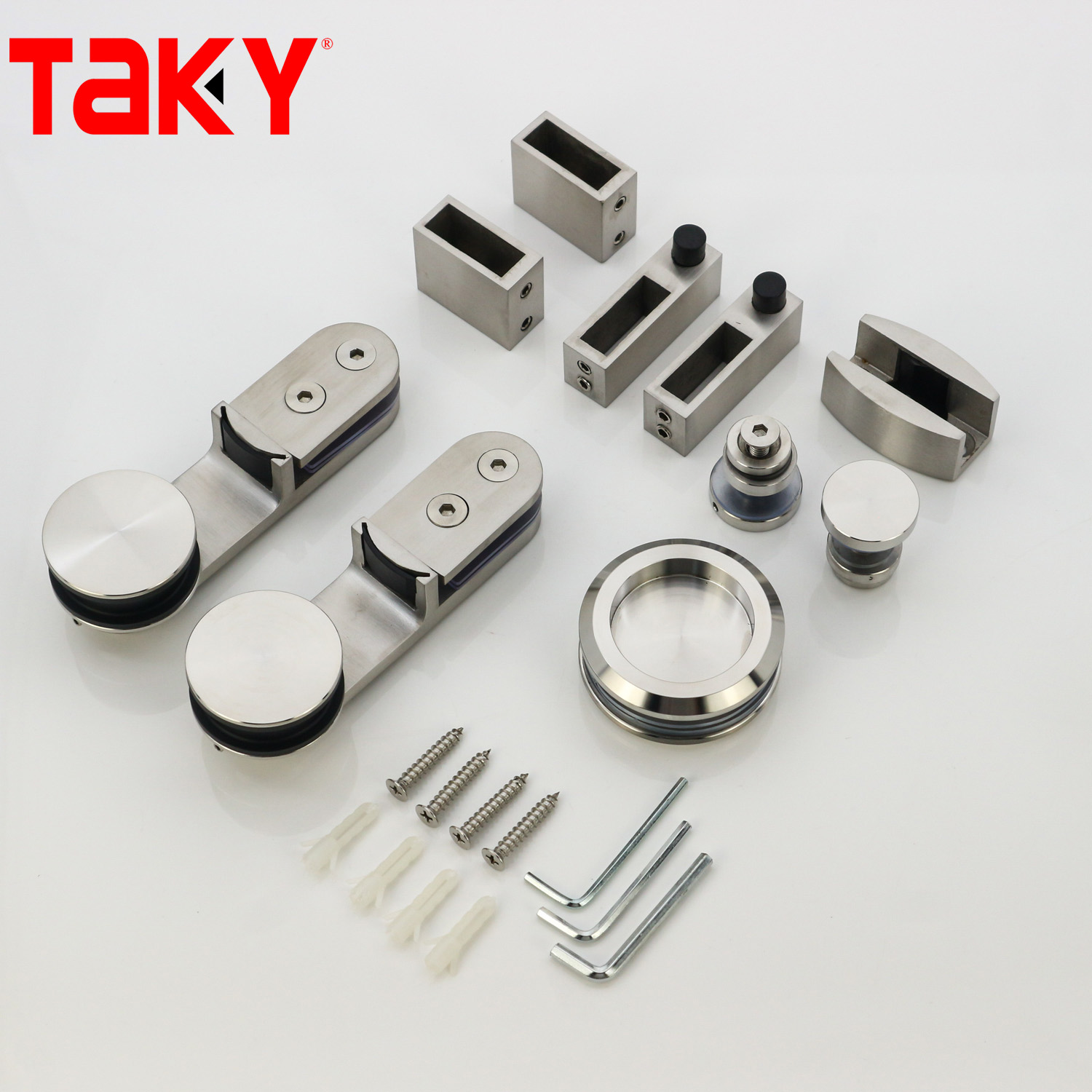Glass Frameless Sliding Shower Door Hardware in Minimalist Design with 10mm Thickness