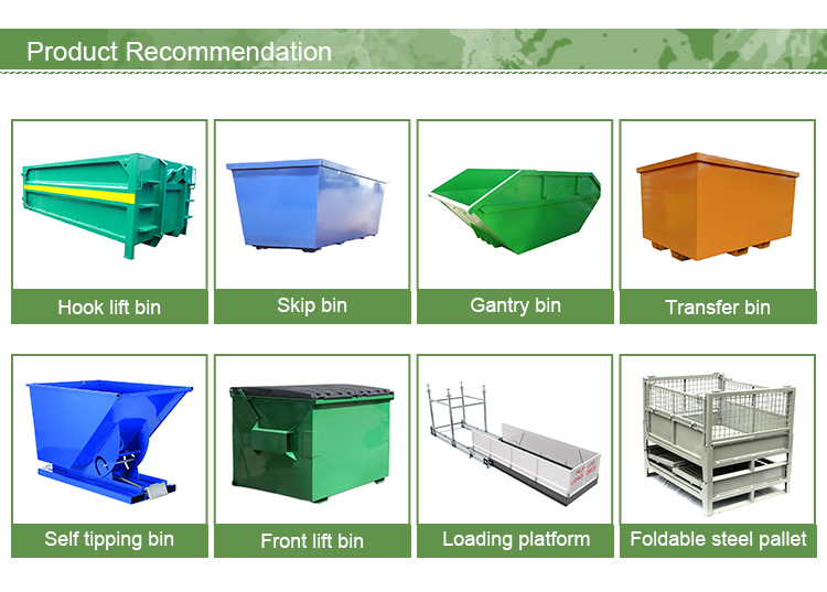 Multi Purpose Hook Lift Container Fireproof Weatherproof EU Waste Directive Compliant