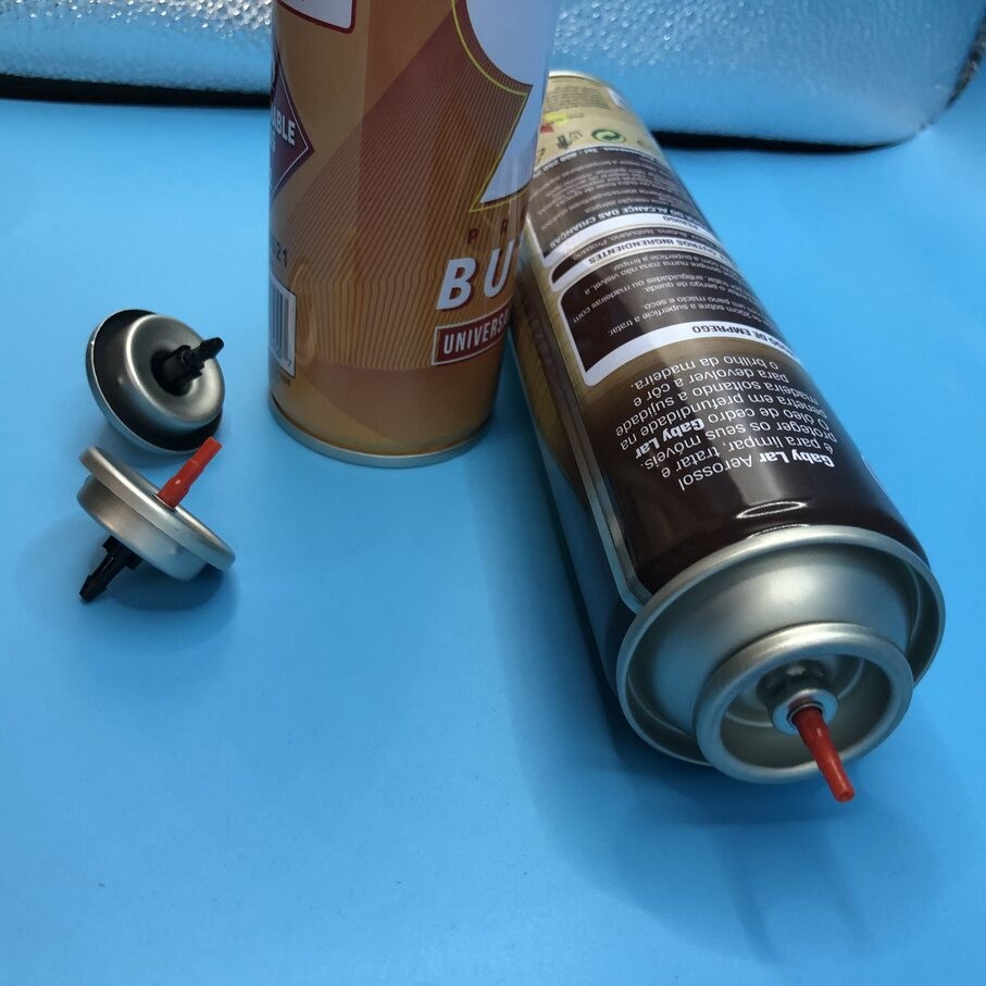 Normal Temperature Gas Lighter Refill Valve with Mounting Cup Down Dimples