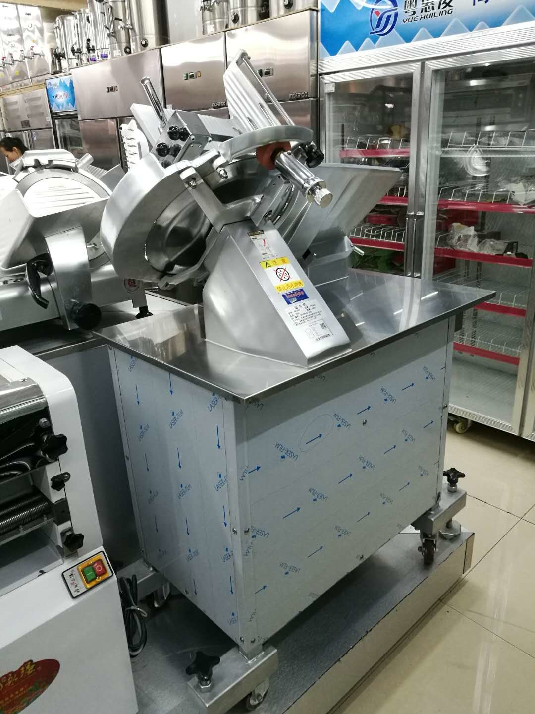 Floor Standing Automatic Meat Slicer Food Processing Equipments Rustless Aluminum-alloy And Stanless Steel