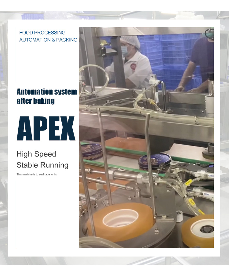 High Quality Cookie Packing Line Electric Tin Seal Machine Biscuit Food Automatic Sealing Machines