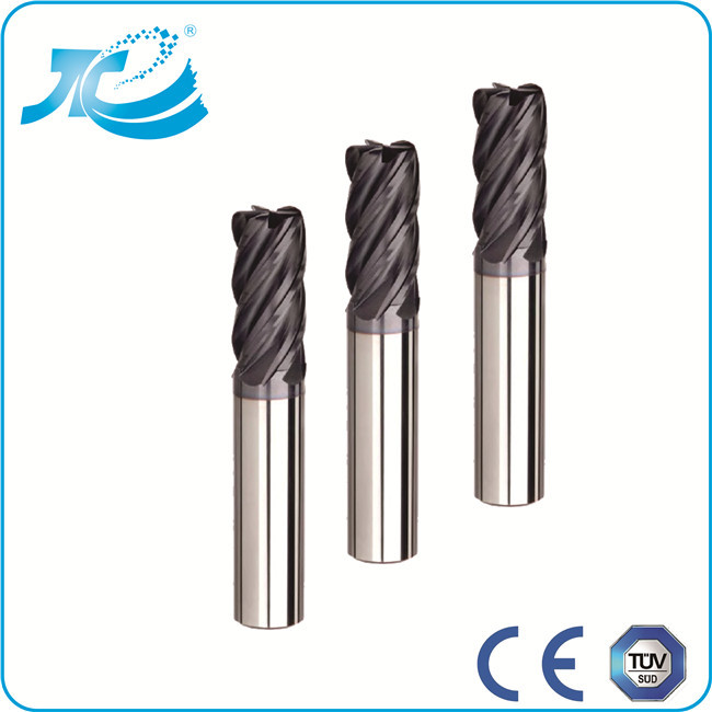 2 4 6 Flute End Mill , Corner Radius End Mill with TiAN / TiCN / TiN / ARCO Coating
